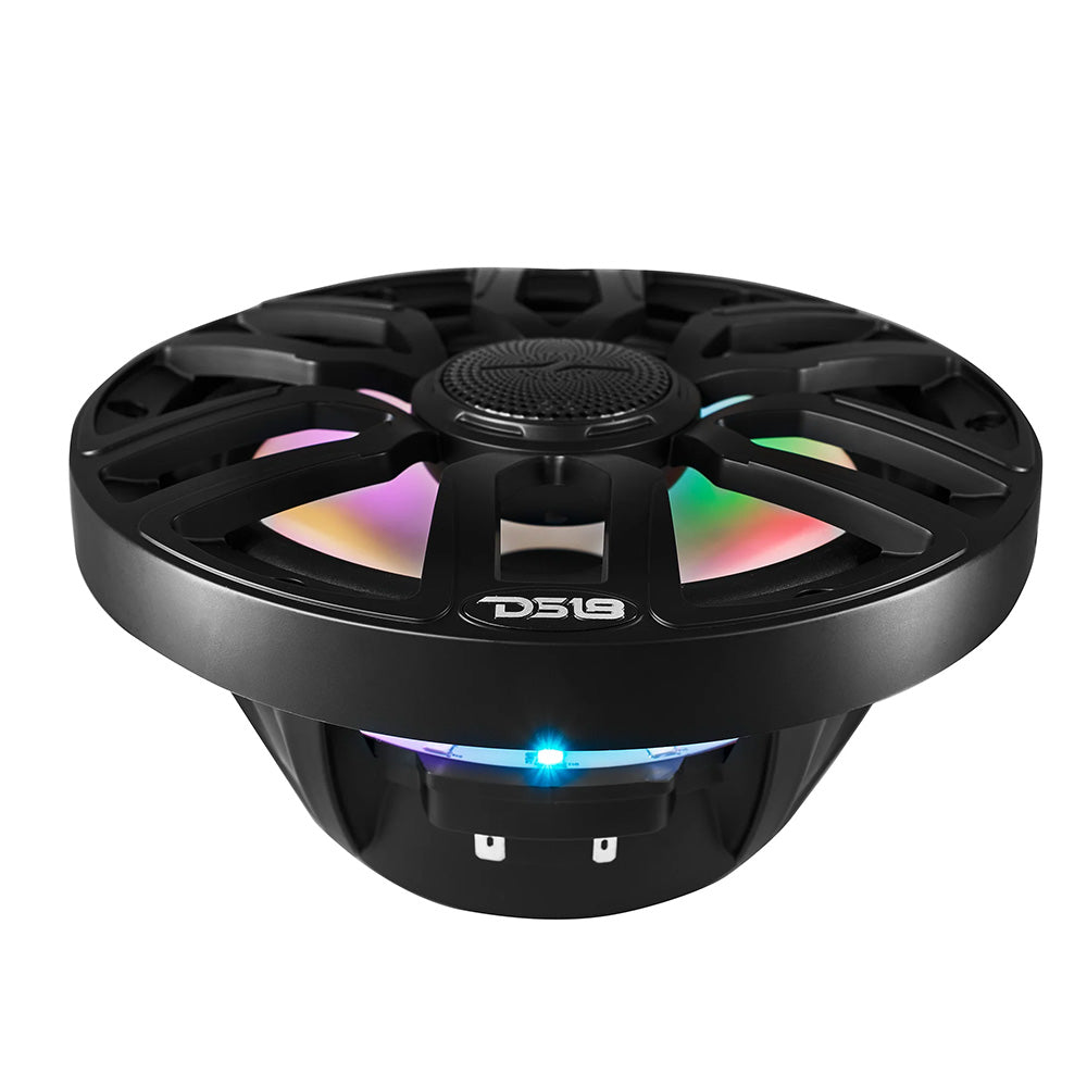 Black DS18 NXL-IQ8/BK 8 inch 2-way marine speakers waterproof with LED illumination