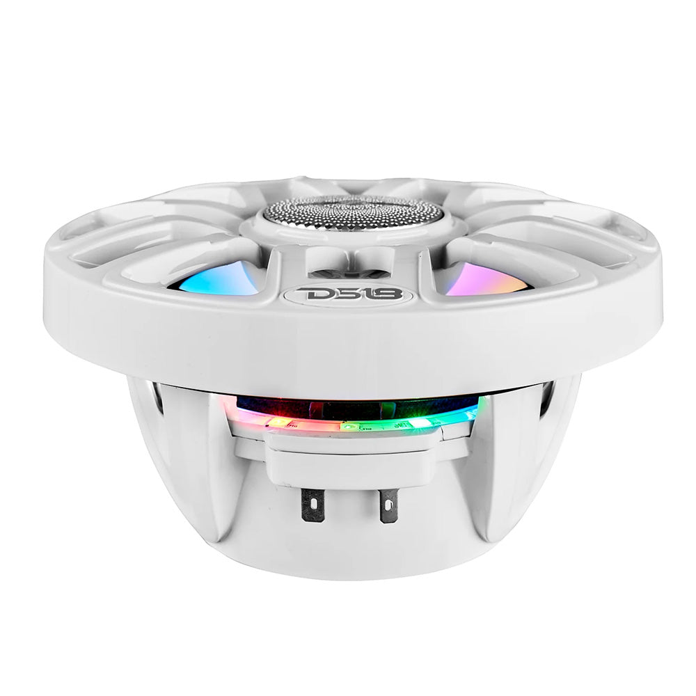 White DS18 NXL-IQ8/WH 8 inch 2-way marine speakers waterproof with LED illumination