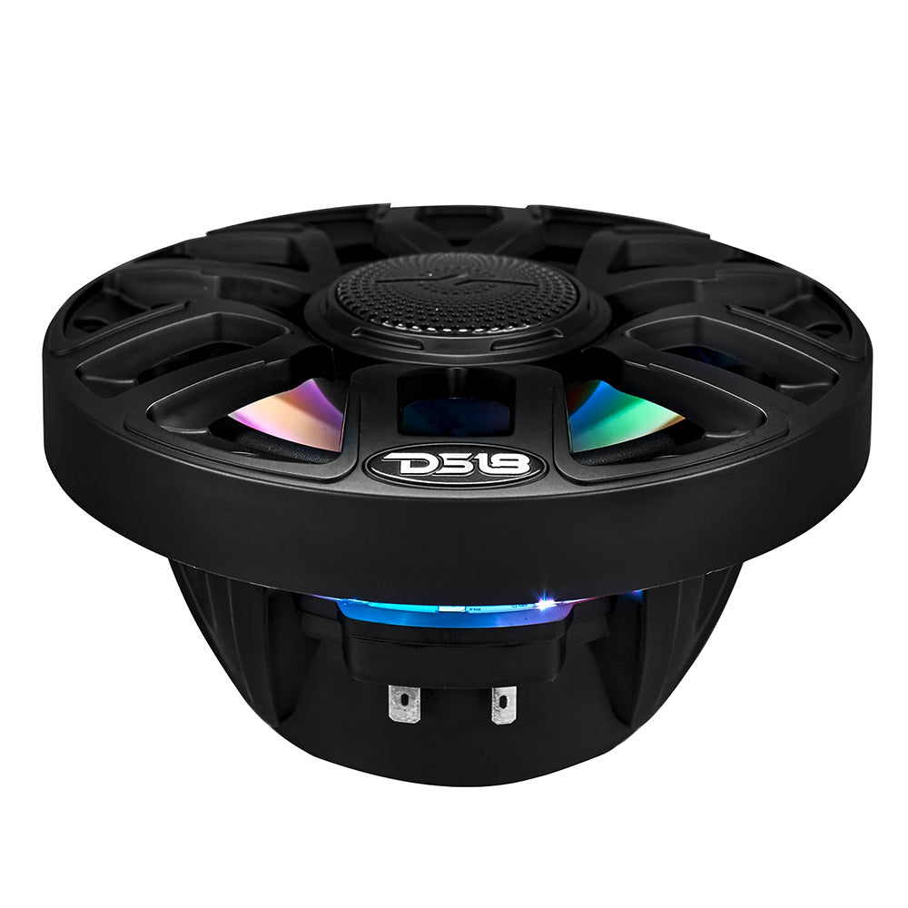 Black DS18 NXL-IQ6/BK marine speakers waterproof with RGB LED illumination