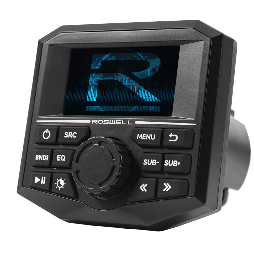 Roswell Bluetooth Digital Media Receiver with Cover – Marine Head Unit with AM/FM, USB & Aux