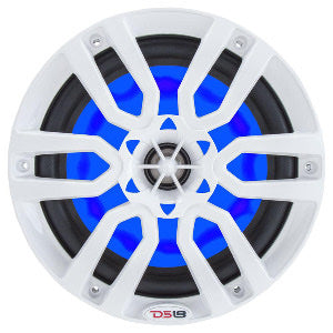 “White DS18 NXL-8/WH marine speakers waterproof with LED illumination