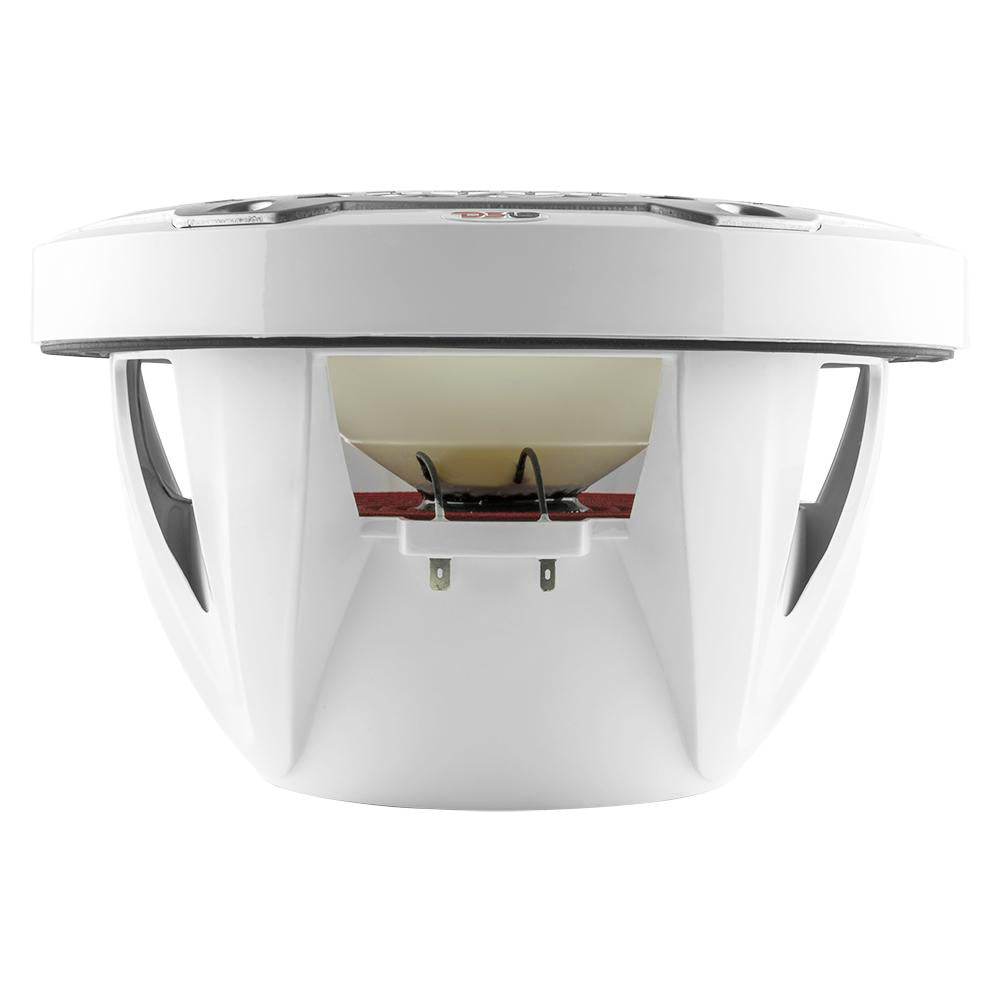 Marine-grade DS18 12 inch subwoofer with RGB lights – white finish