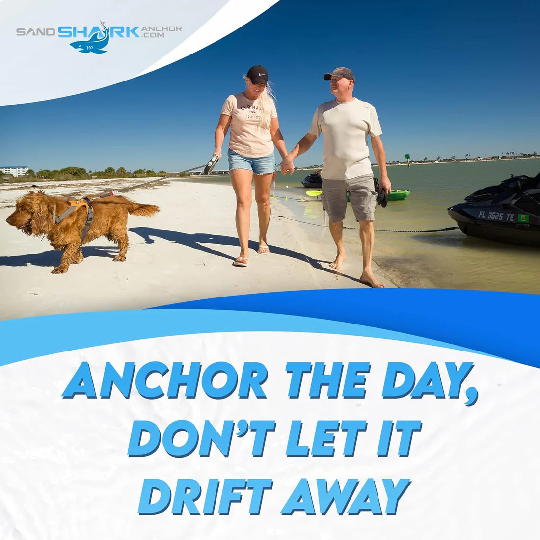 SandShark 7–14 ft Bungee Dock Line – Anchor & Mooring Rope for Boats & Jet Skis