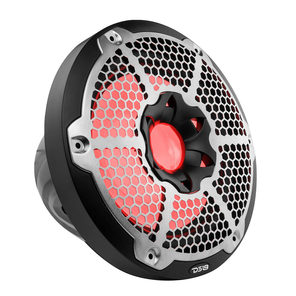 DS18 HYDRO 10 inch black marine subwoofer with RGB LED lights – 600W