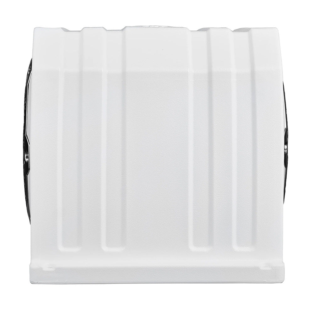 White DS18 HYDRO 10 inch sub box for boats with waterproof design and RGB lighting