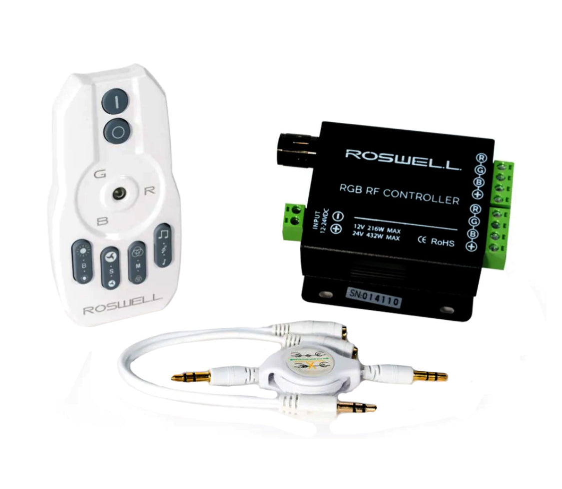 Roswell RGB Remote & Controller | LED Light Control for Marine Speakers