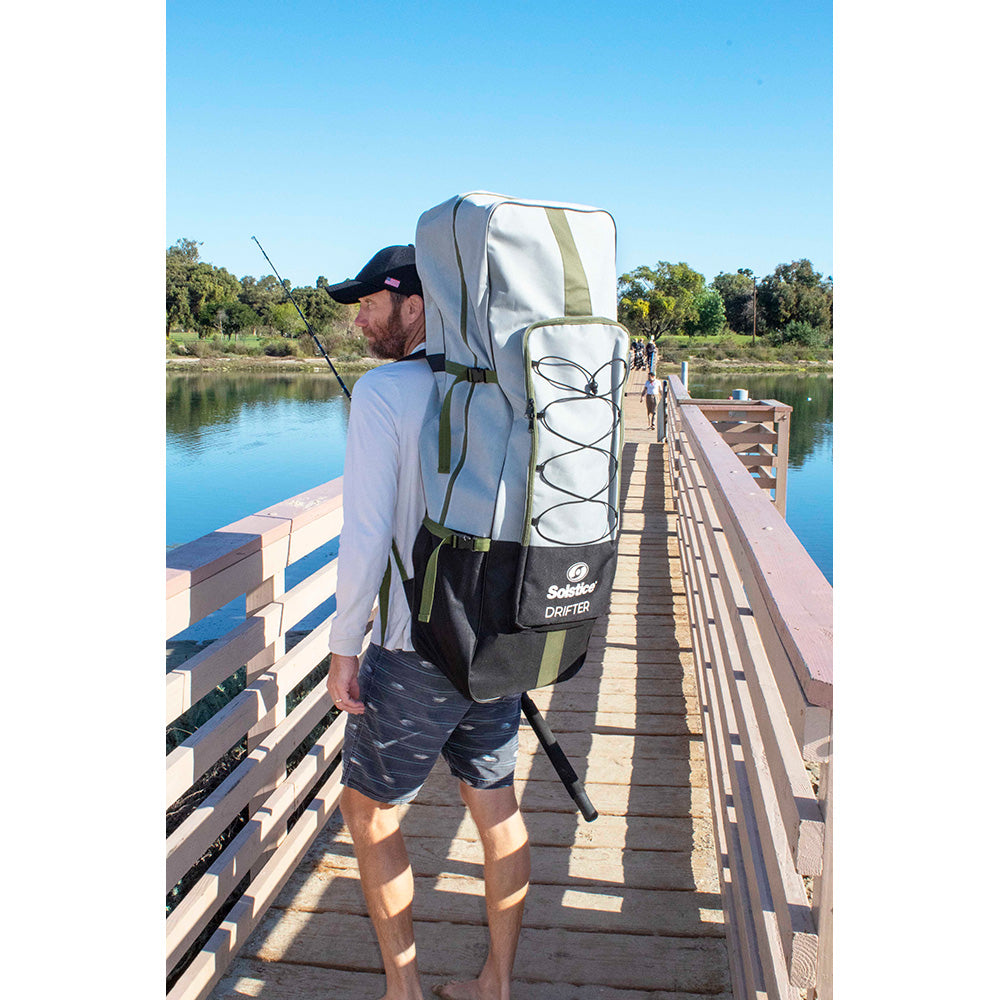 Solstice 11’6” Drifter Fishing Inflatable Paddleboard Kit – Stand-Up SUP for Lakes, Rivers & Coastal Adventures