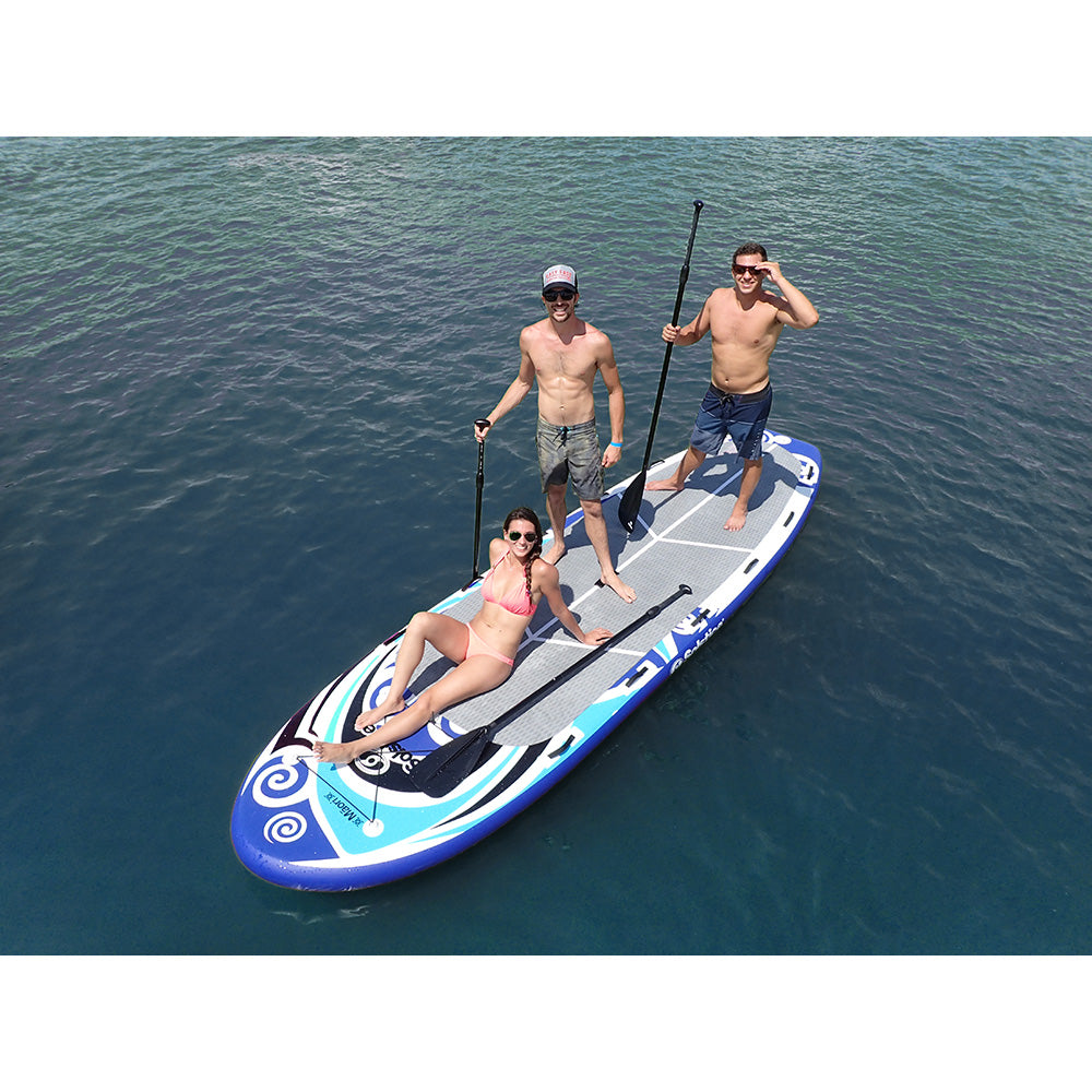 Solstice 16’ Maori Giant Inflatable Paddleboard – SUP Kit for Groups w/Leash, Pump & 4 Paddles