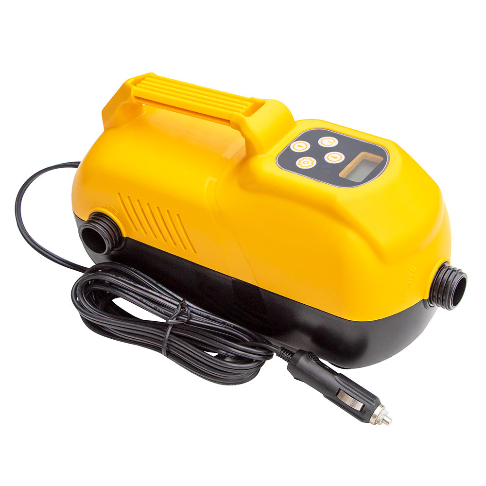 Solstice Watersports 2-Stage High Volume High Pressure Digital Pump w/ Car & Battery Adapter Kit