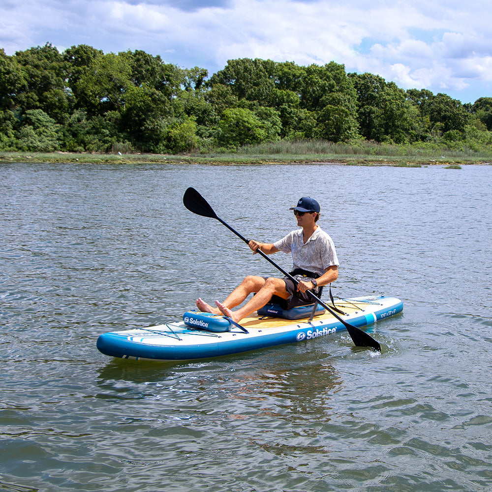 Solstice Watersports 10’6” Rambler Inflatable SUP/Kayak 2-in-1 Kit – Blue