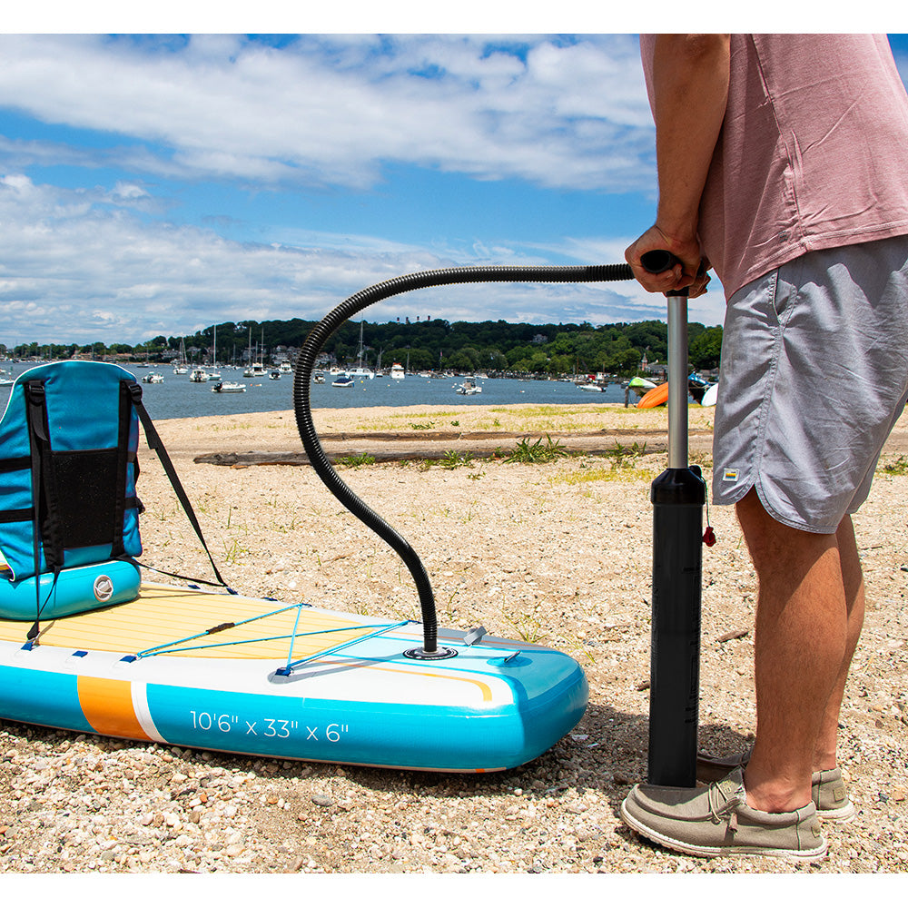 Solstice Watersports 10’6” Rambler Inflatable SUP/Kayak 2-in-1 Kit – Orange