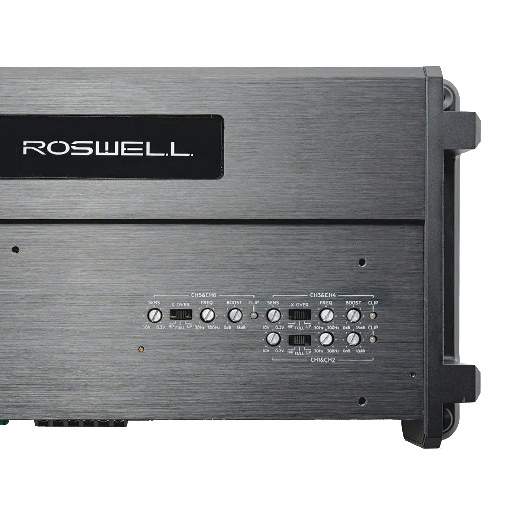 Roswell R1 900.6 6-Channel Marine Amplifier | Full-System Marine Audio Control