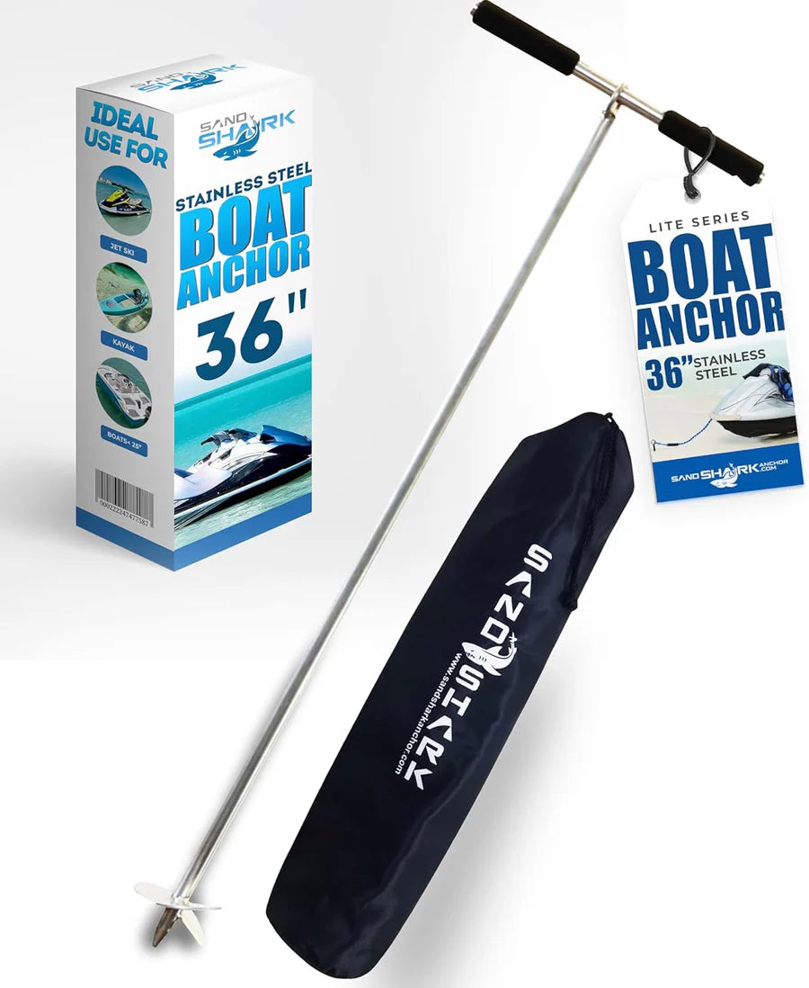 🦈 SandShark Lite Series 36” Stainless Steel Boat Anchor