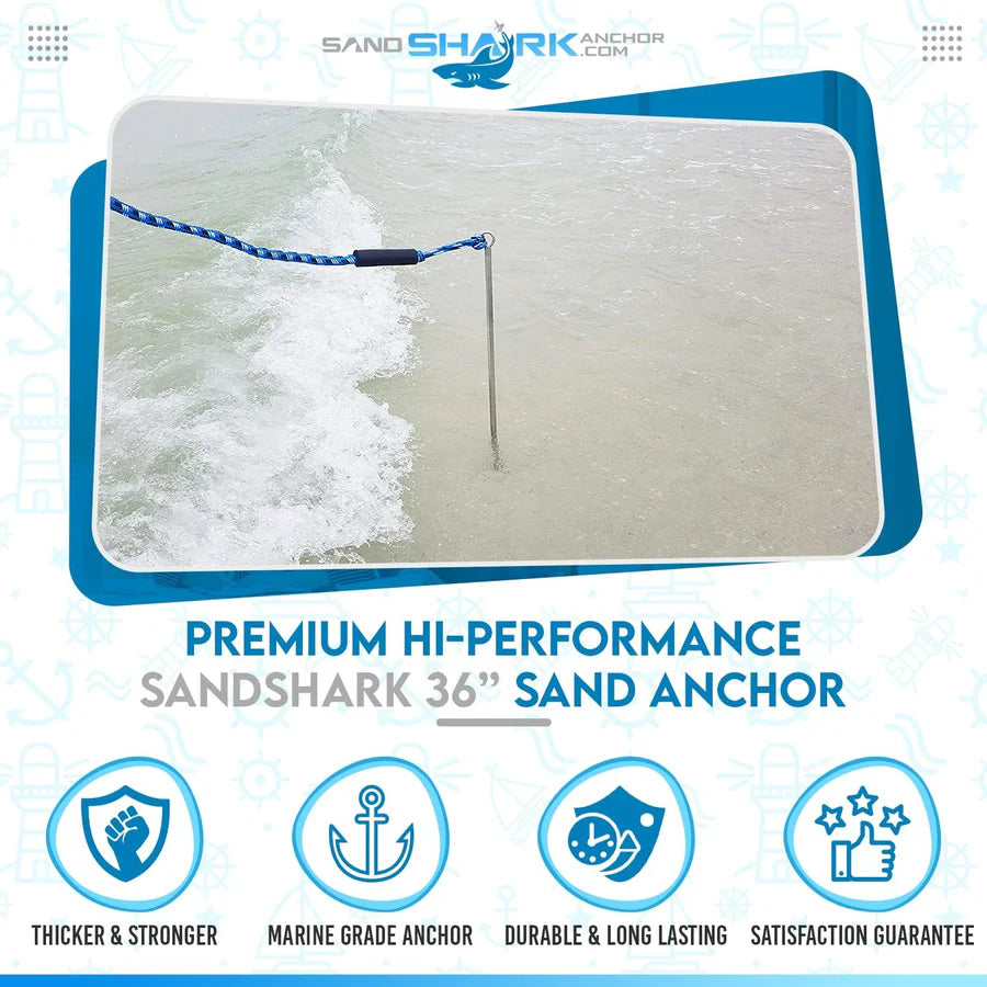 🦈 SandShark Lite Series 36” Stainless Steel Boat Anchor