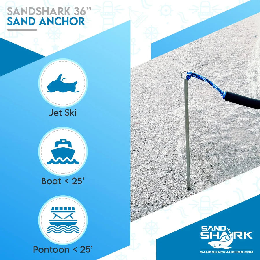 🦈 SandShark Lite Series 36” Stainless Steel Boat Anchor