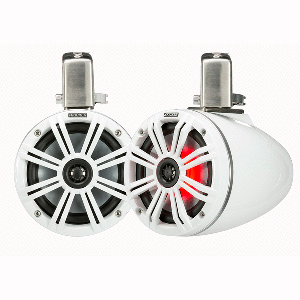 KICKER KMTC65 6.5” LED Marine Tower Speakers – Black or White (Pair)