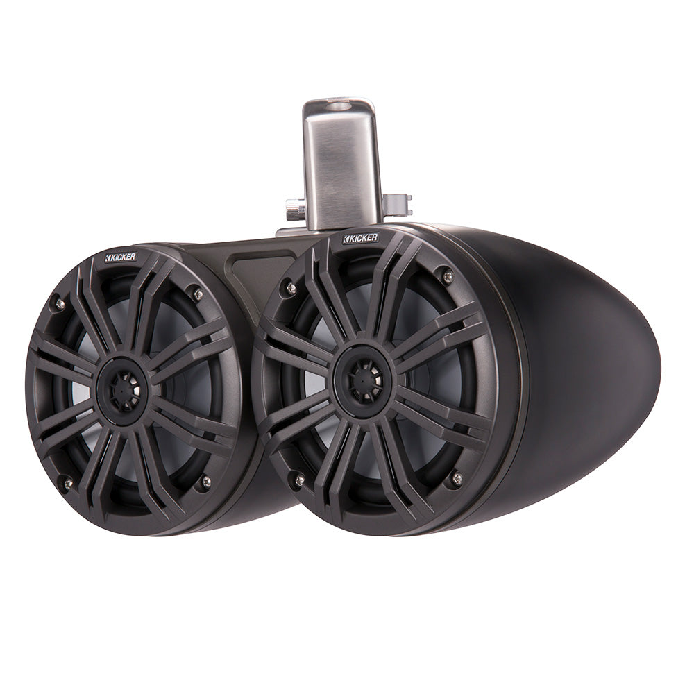KICKER KMTC65 6.5” Dual Marine Tower Speakers – Black or White (Pair)