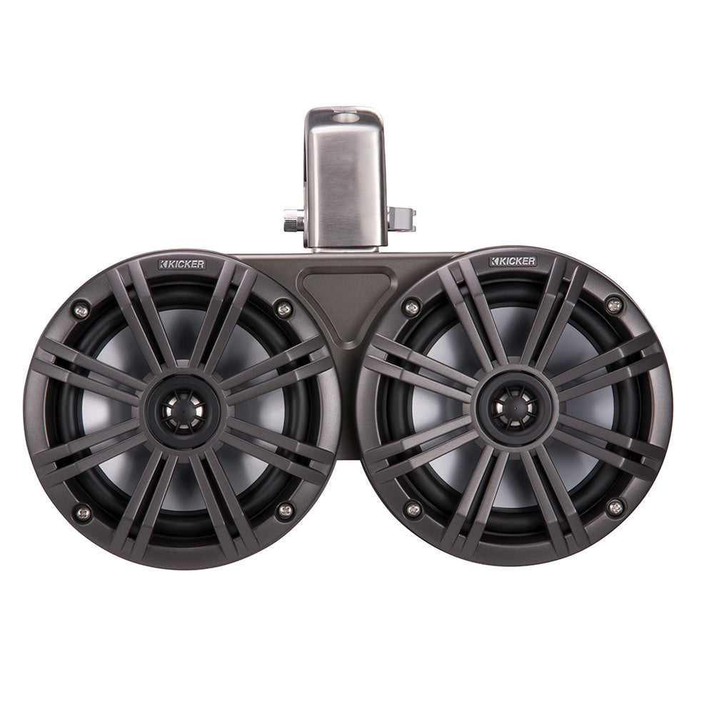 KICKER KMTC65 6.5” Dual Marine Tower Speakers – Black or White (Pair)