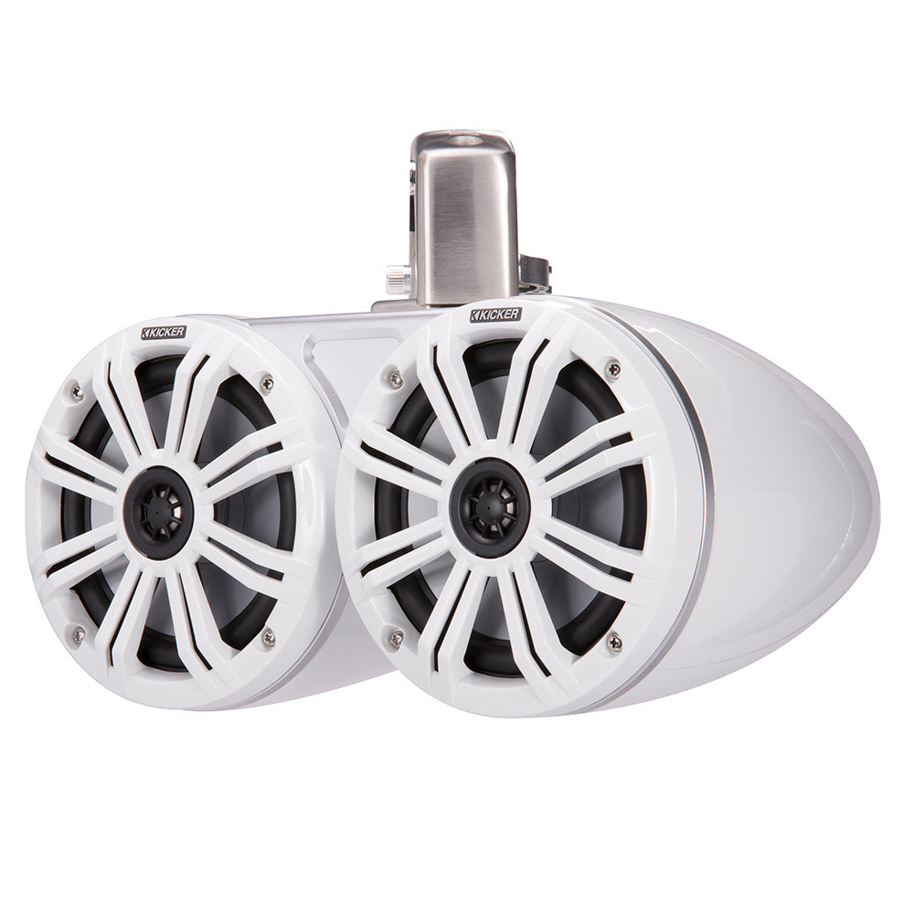 KICKER KMTC65 6.5” Dual Marine Tower Speakers – Black or White (Pair)