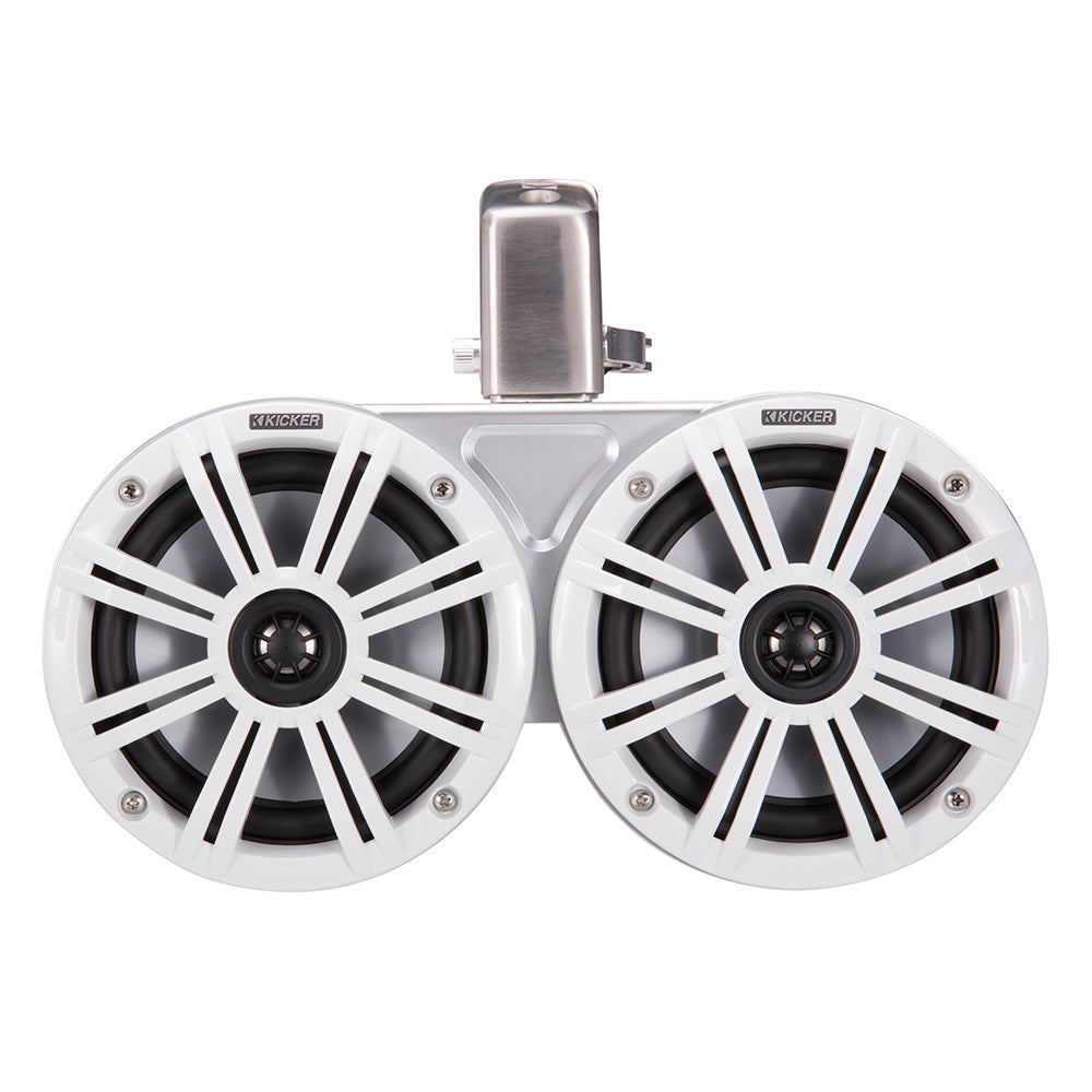 KICKER KMTC65 6.5” Dual Marine Tower Speakers – Black or White (Pair)