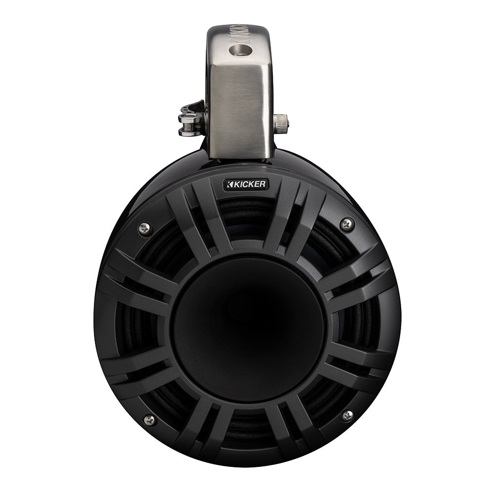 KICKER KMTCX8L 8” LED Horn-Loaded Marine Tower Speakers – Black or White (Pair)