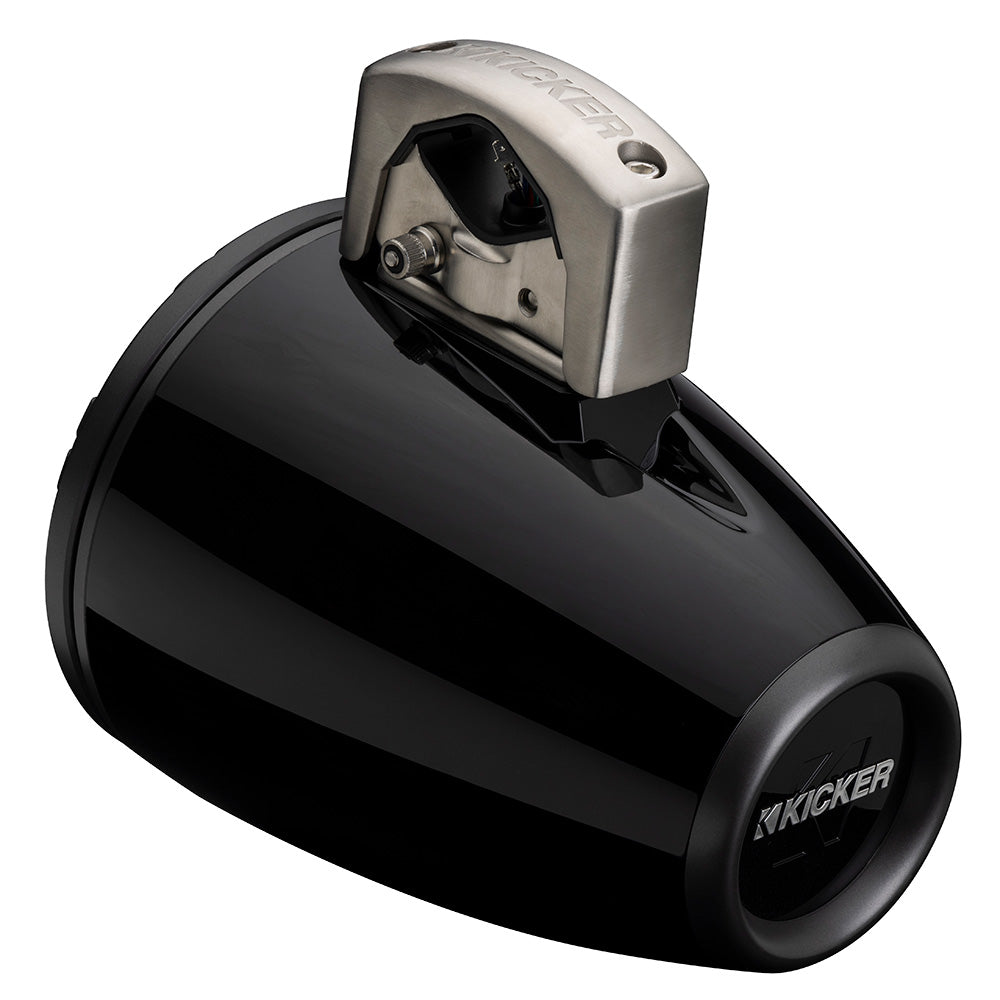 KICKER KMTCX8L 8” LED Horn-Loaded Marine Tower Speakers – Black or White (Pair)