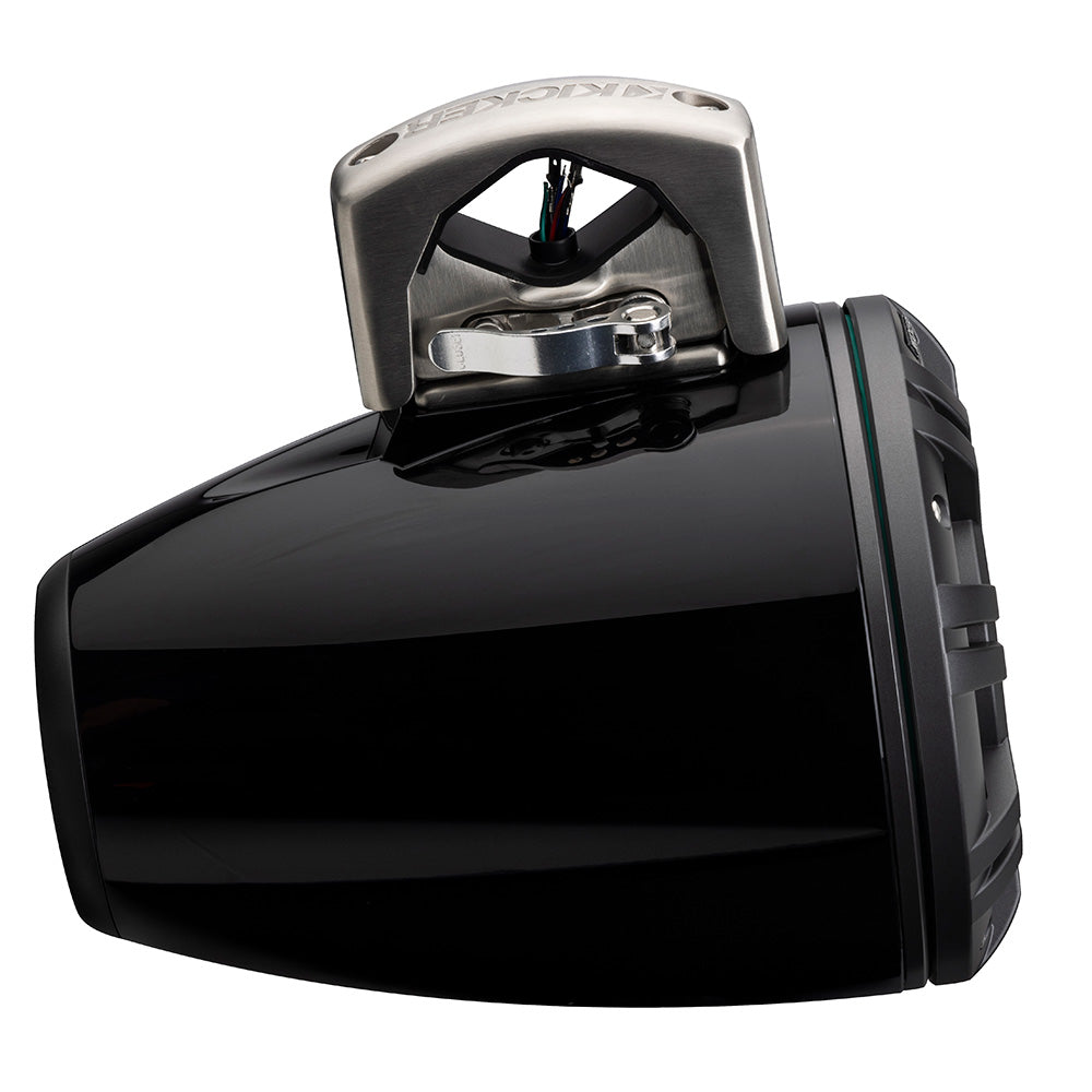 KICKER KMTCX8L 8” LED Horn-Loaded Marine Tower Speakers – Black or White (Pair)