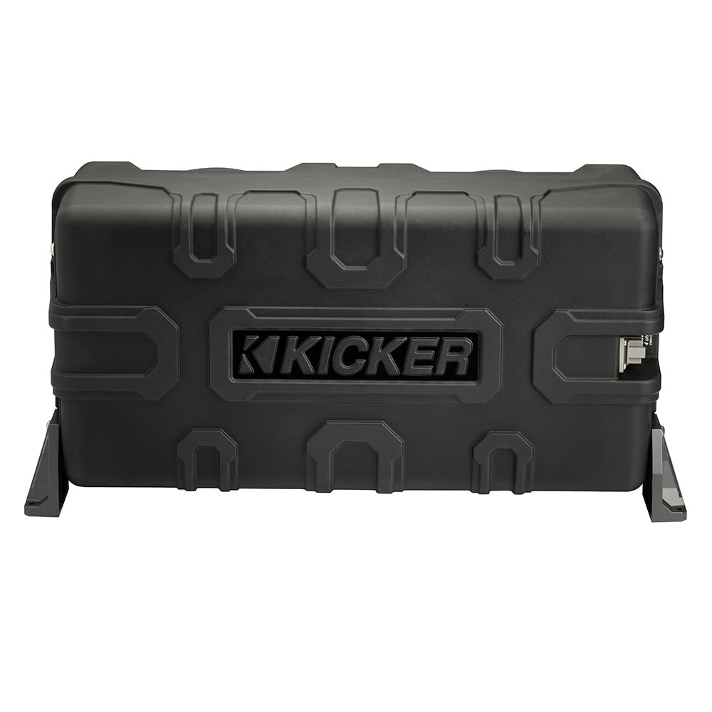 KICKER 10” Marine Subwoofer Enclosure – Loaded w/ Passive Radiator (4-Ohm)