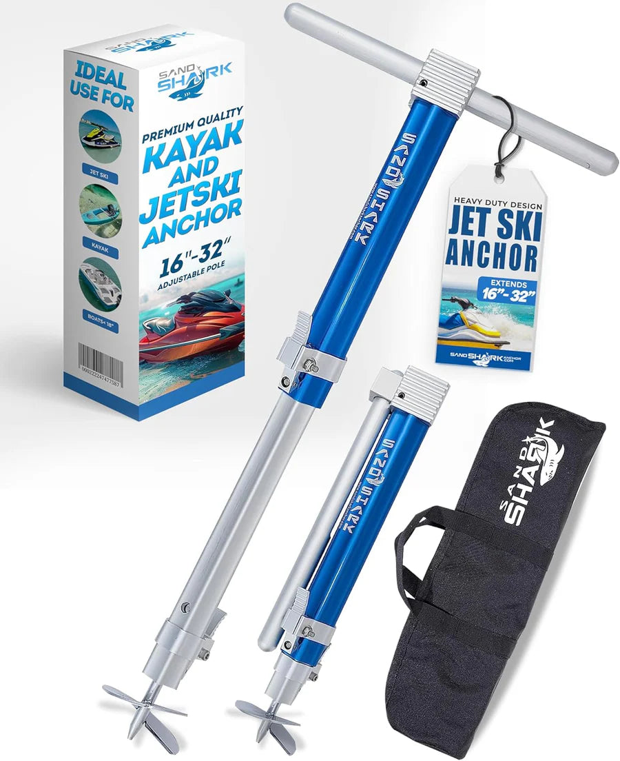 SandShark PWC Anchor – Adjustable 16”–32” Jet Ski & Kayak Anchor