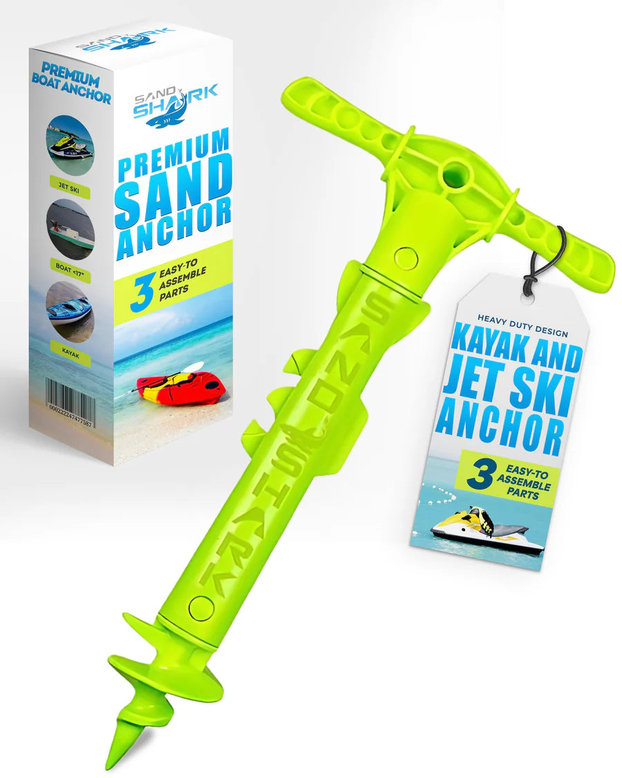 SandShark Sport Anchor – Adjustable 16”–32” ABS Plastic Auger Anchor for Jet Skis & Kayaks
