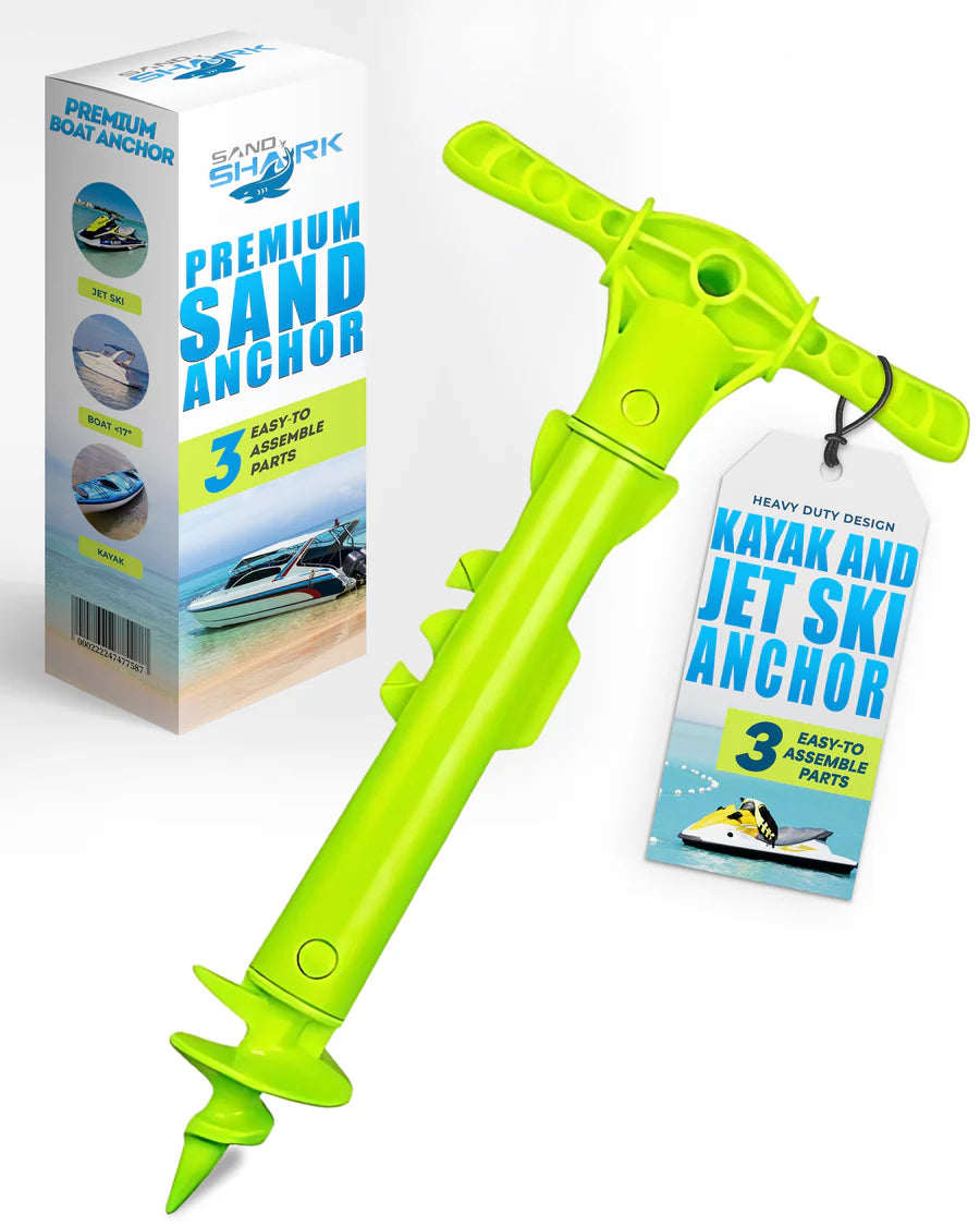 SandShark Sport Anchor – Adjustable 16”–32” ABS Plastic Auger Anchor for Jet Skis & Kayaks