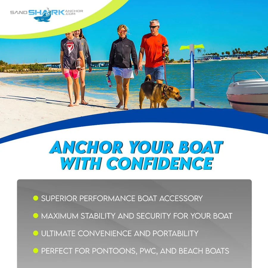 SandShark Mega Sport Anchor – Heavy-Duty Auger Anchor for Boats & Pontoons