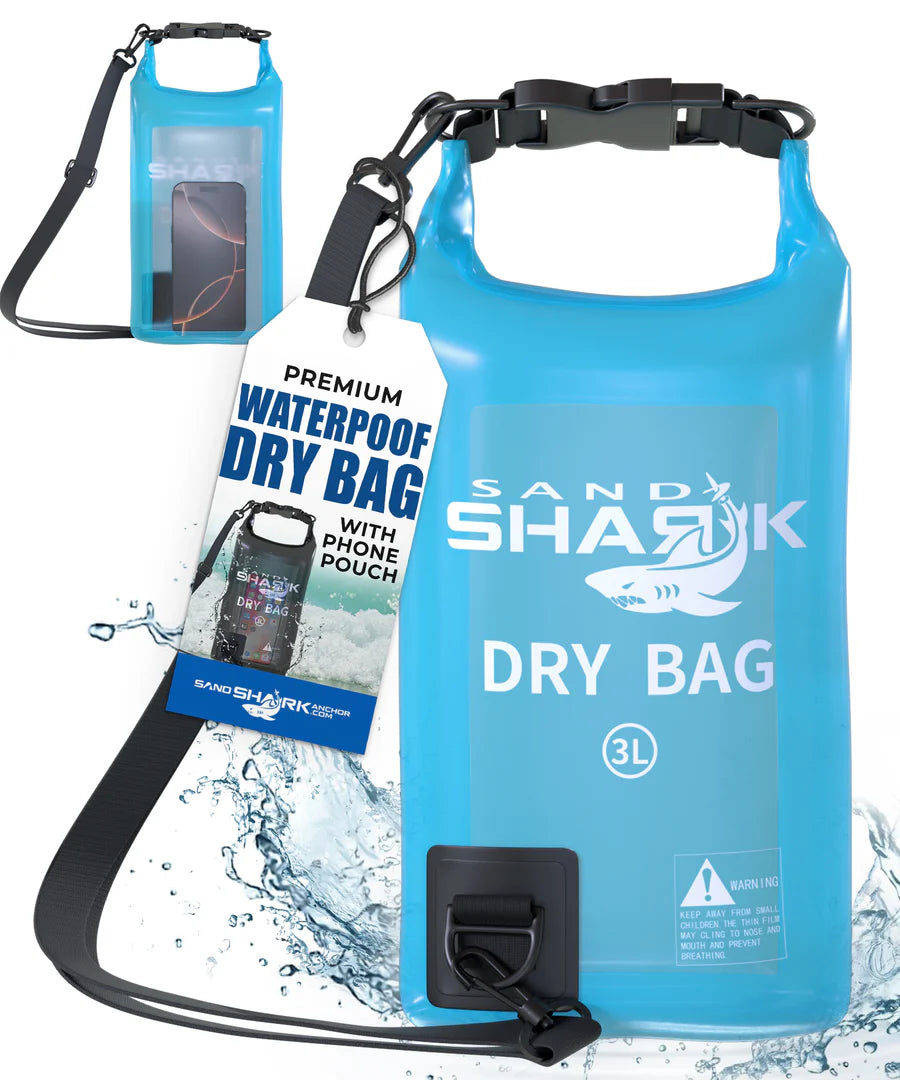SandShark 3L Dry Bag – Waterproof Gear Storage for Boating, Kayaking & Sandbar Days