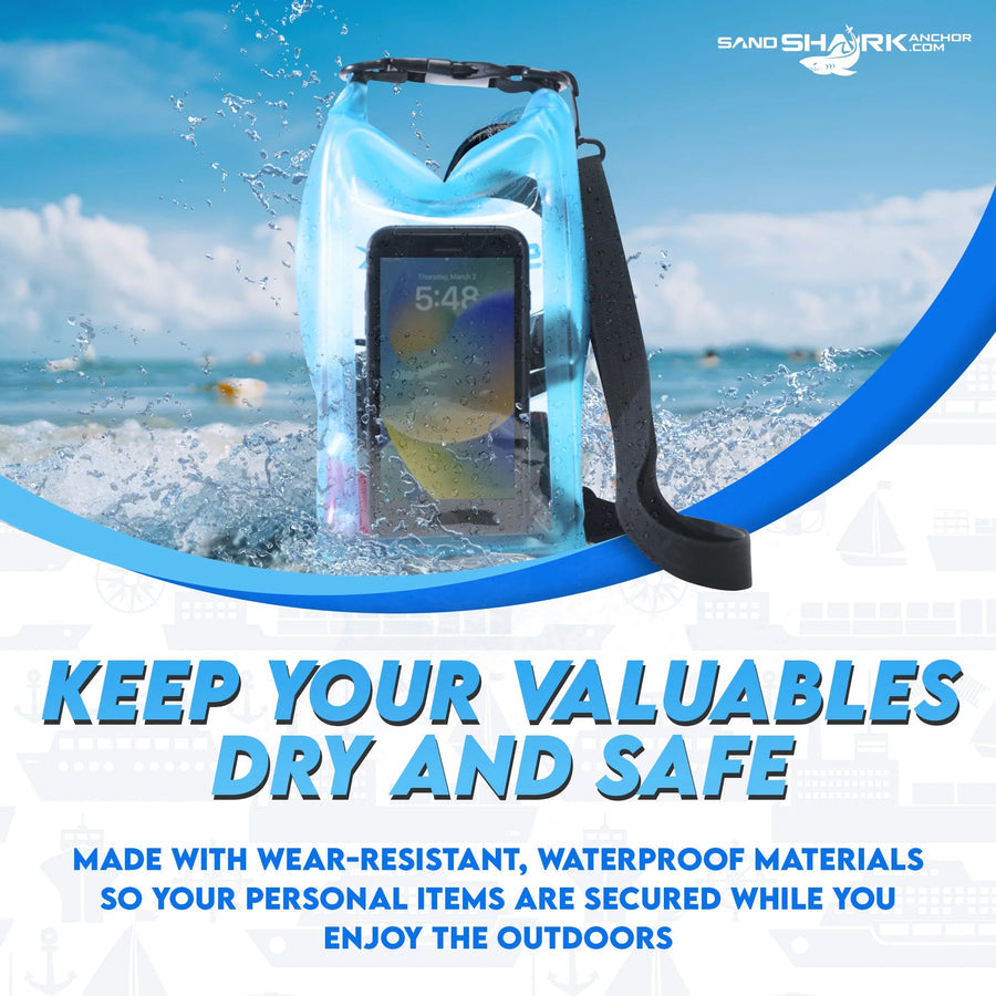 SandShark 3L Dry Bag – Waterproof Gear Storage for Boating, Kayaking & Sandbar Days