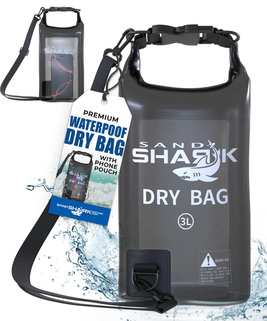 SandShark 3L Dry Bag – Waterproof Gear Storage for Boating, Kayaking & Sandbar Days