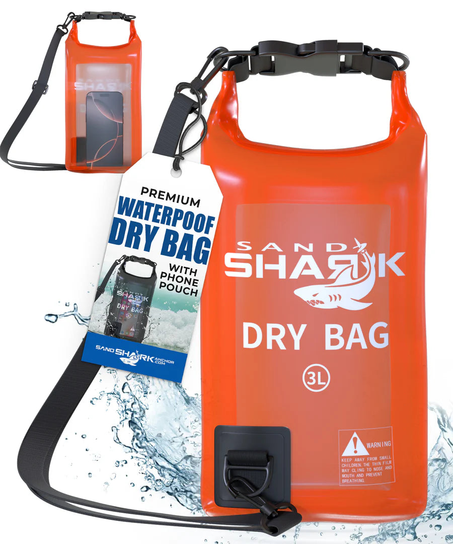 SandShark 3L Dry Bag – Waterproof Gear Storage for Boating, Kayaking & Sandbar Days